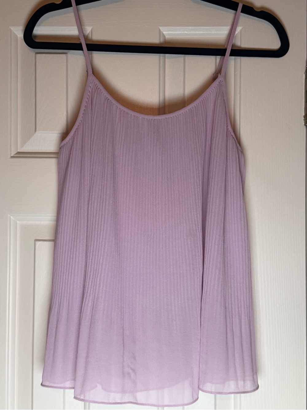fab'rik Lavender Pleated Spaghetti-Strap Cami